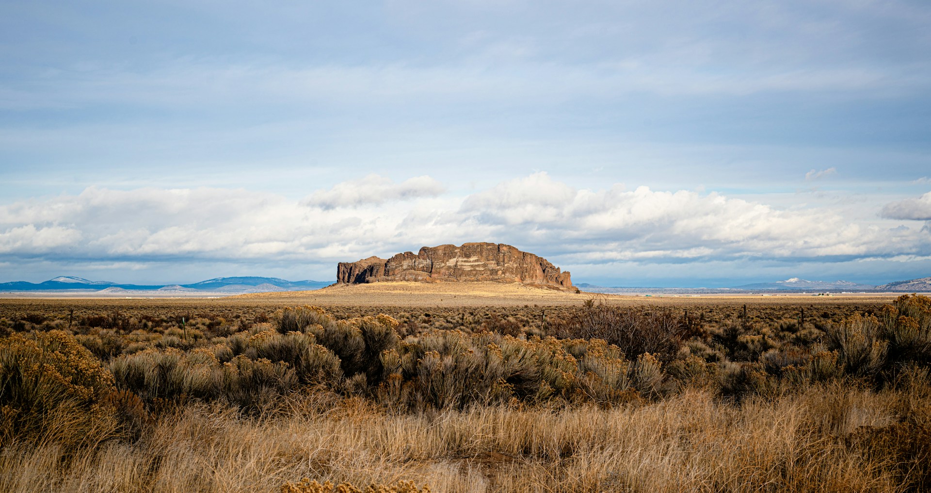 Fort Rock volcanic landscape near La Pine Oregon